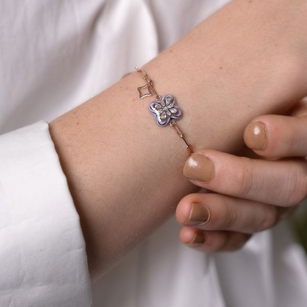 Mae Diamond Chain Bracelet Lab-grown diamond BR of SVR in  Gold Metal
