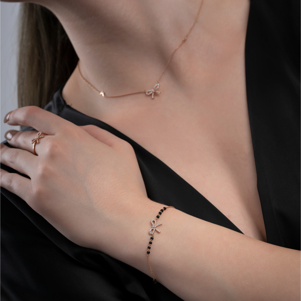 Thessaly Mangalsutra Bracelets Lab-grown diamond BR of SVR in  Gold Metal