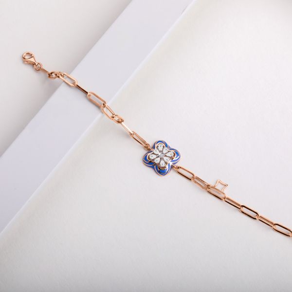 Mae Diamond Chain Bracelet Lab-grown diamond BR of SVR in  Gold Metal