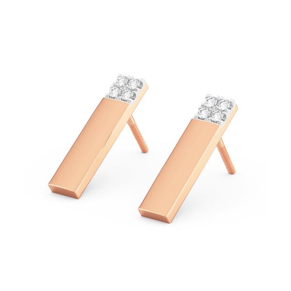 Jenny Linear Diamond Stud Earrings