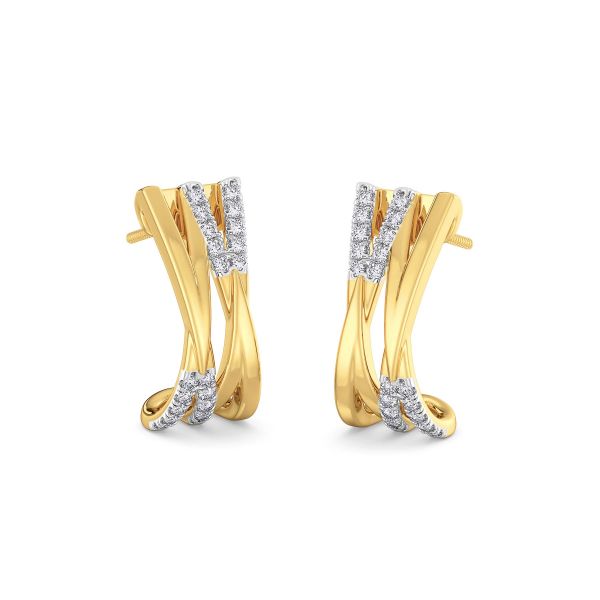 Ekiya Interknit Diamond Hoops Earrings