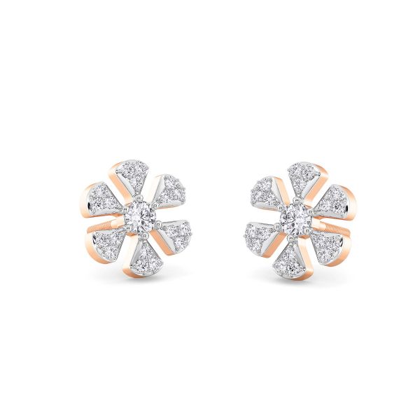 Alvia Floret Diamond Stud Earrings