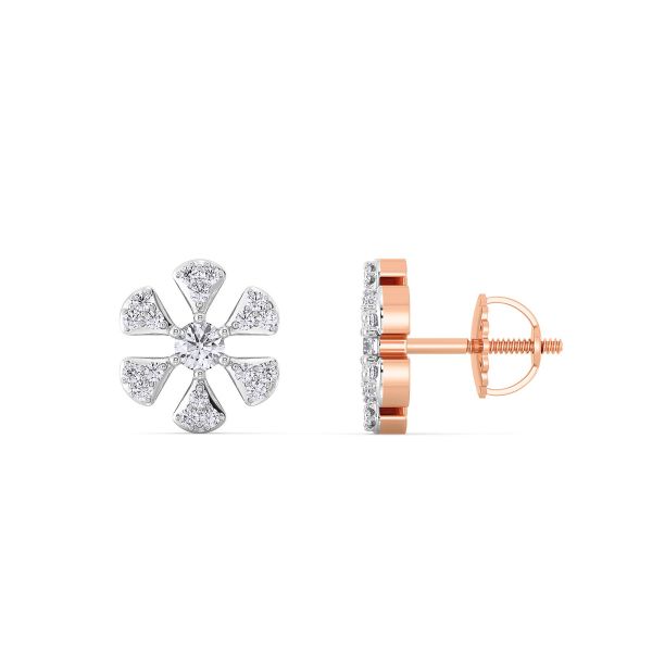 Alvia Floret Diamond Stud Earrings