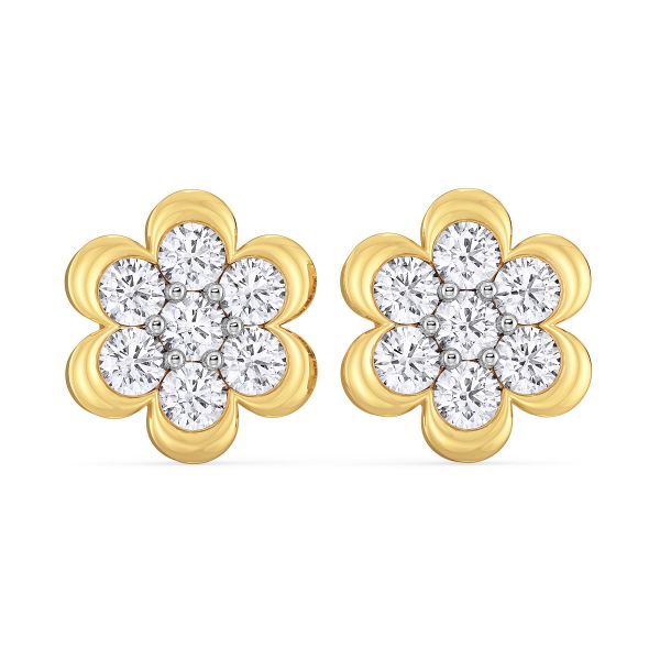 Emmie Floweret Diamond Stud Earrings