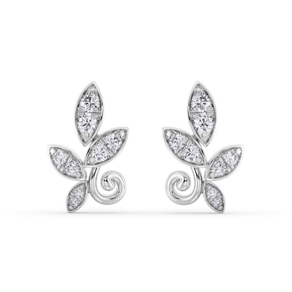 Qiyara Petals Diamond Stud Earrings