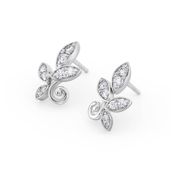Qiyara Petals Diamond Stud Earrings