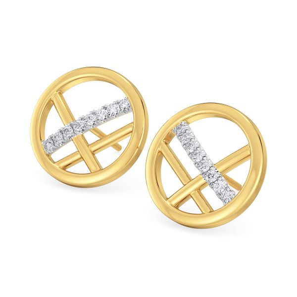 Michal Circlet Earrings Lab-grown diamond ER of SVR in  Gold Metal
