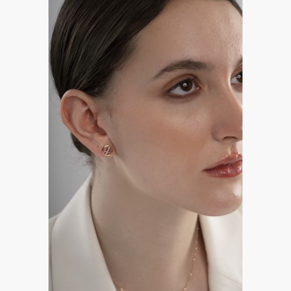 Michal Circlet Earrings Lab-grown diamond ER of SVR in  Gold Metal