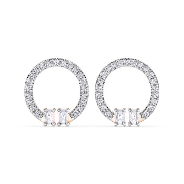 Amiya Emerald Diamond Stud Earrings