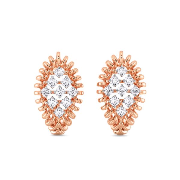 Dahlia Diamond Hoop Earrings