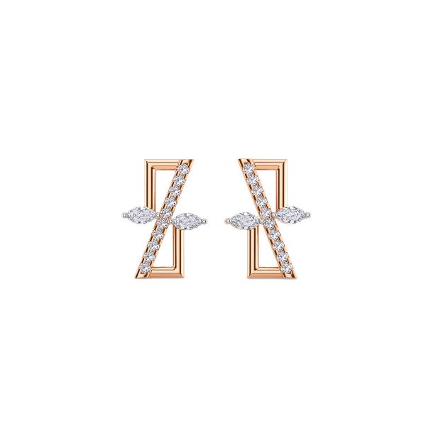 Festoon Diamond Stud Earrings