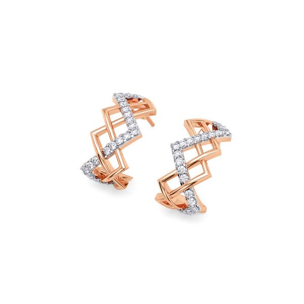 Frill Diamond Stud Earrings 