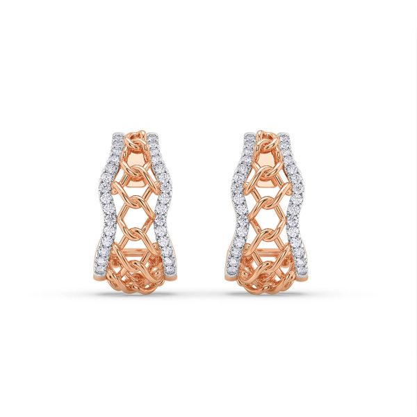 Sia Latticework Diamond Stud Earrings