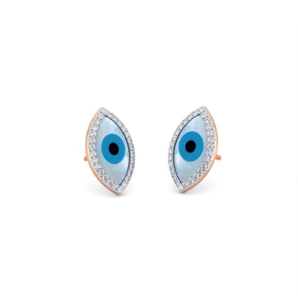 Hansini Evil Eye Diamond Stud Earrings