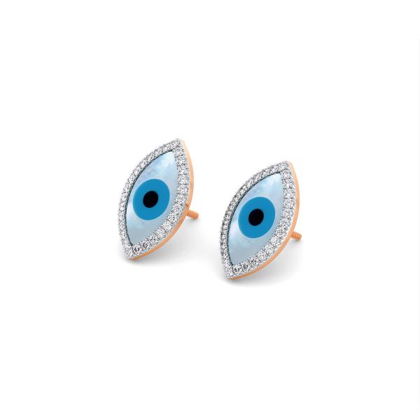 Hansini Evil Eye Diamond Stud Earrings