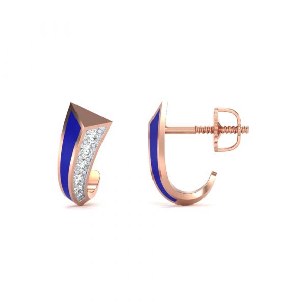 Hanna Diamond Stud Earrings Lab-grown diamond ER of SVR in  Gold Metal