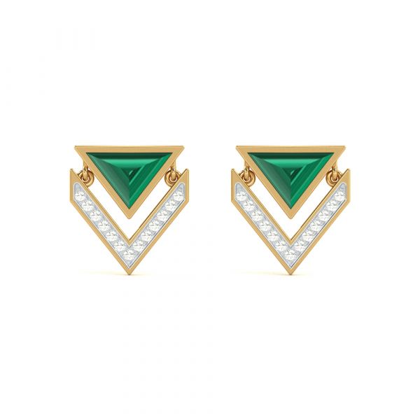 Brooks Diamond Stud Earrings Lab-grown diamond ER of SVR in  Gold Metal