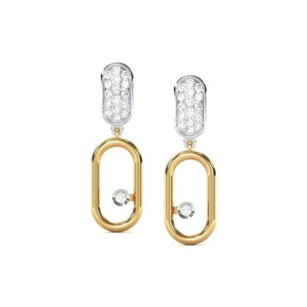 Sahira Diamond Drop Earrings Lab-grown diamond ER of SVR in  Gold Metal