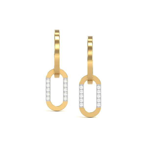 Sama Diamond Drop Earrings Lab-grown diamond ER of SVR in  Gold Metal