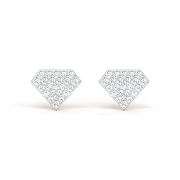 Nihal Diamond Stud Earrings Lab-grown diamond ER of SVR in  Gold Metal