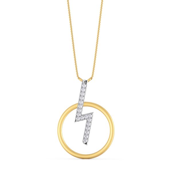 Lightning Circlet Diamond Necklace Lab-grown diamond NK of SVR in  Gold Metal
