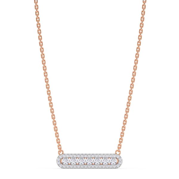 Louise Bar Necklace Lab-grown diamond NK of SVR in  Gold Metal