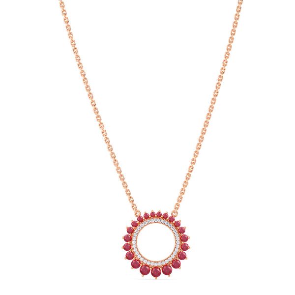 Caihong Red Ruby Necklace