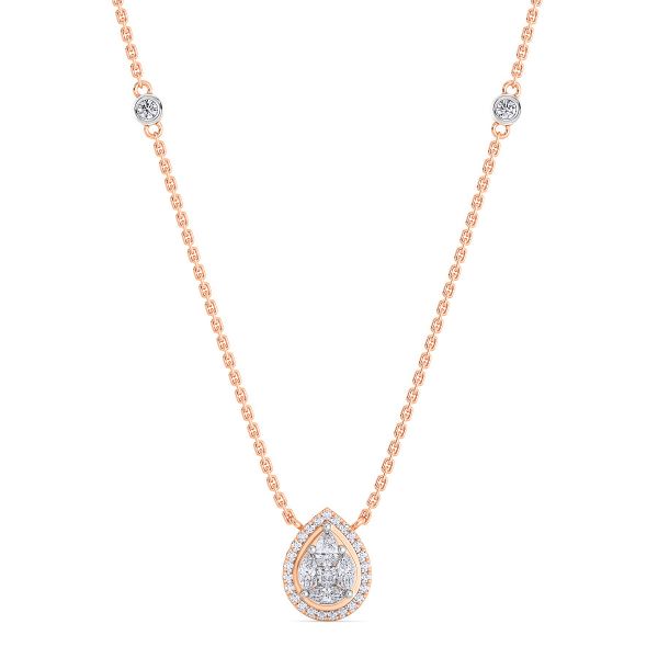 Petite Pear Diamond Necklace