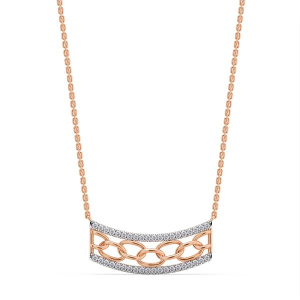 Swirl Intertie Diamond Necklace