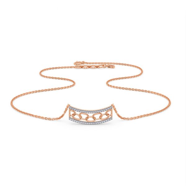 Swirl Intertie Diamond Necklace
