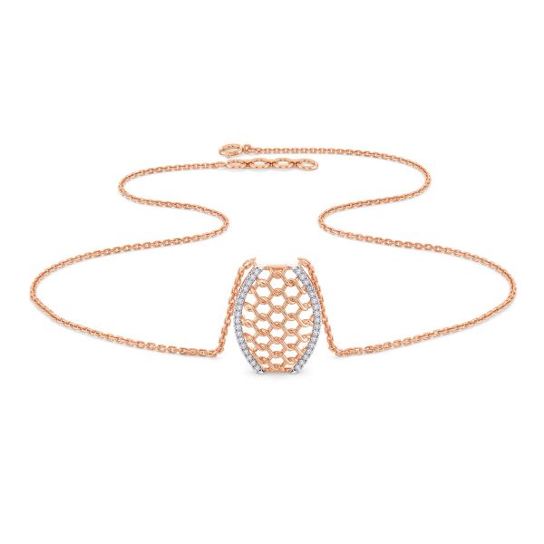 Dainty Knit Diamond Necklace