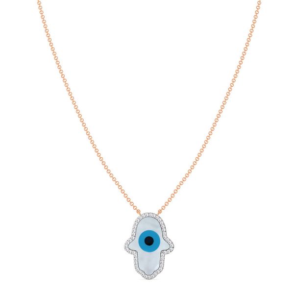 Ivory Hamsa Diamond Necklace