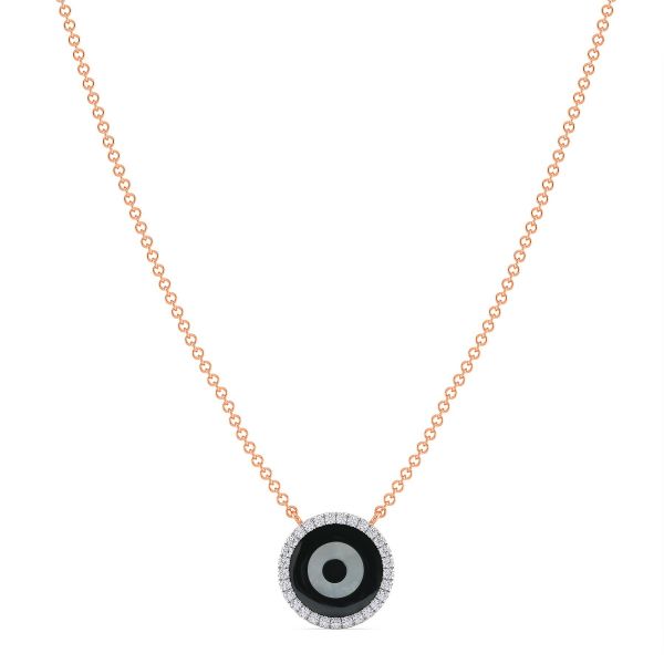 Aisha Evil Eye Diamond Necklace (Large)