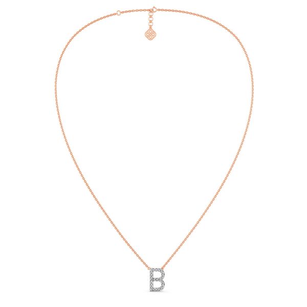 Bella B Alphabet Diamond Necklace