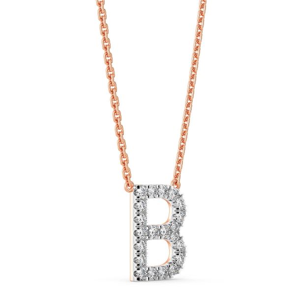 Bella B Alphabet Diamond Necklace