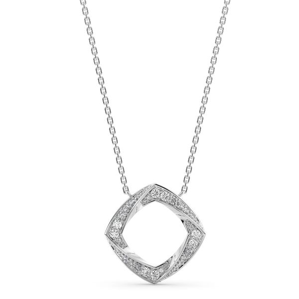 Hadiya Diamond Necklace Lab-grown diamond NK of SVR in  Gold Metal