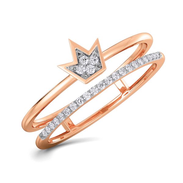 Kendall Crown Diamond Ring Lab-grown diamond RG of SVR in  Gold Metal