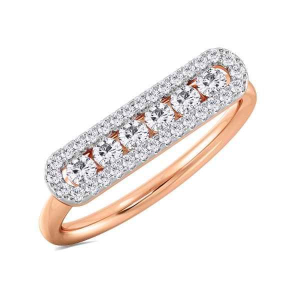 Judith Bar Diamond Ring Lab-grown diamond RG of SVR in  Gold Metal