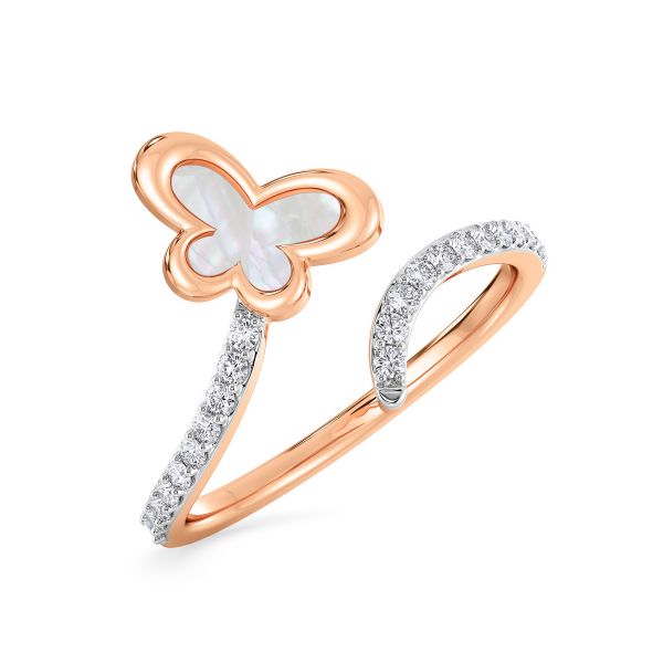 Gleamy Butterfly Diamond Ring