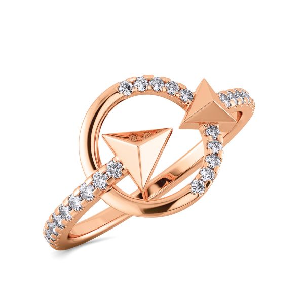 Orbital Arrow Diamond Ring