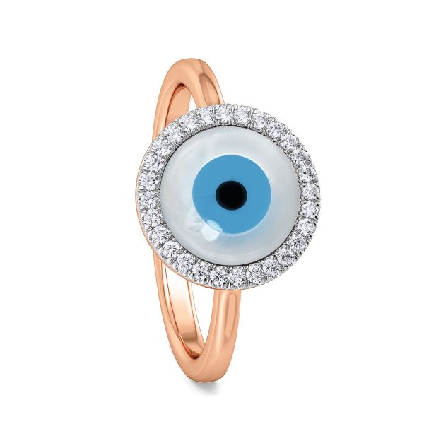 Leona Evil Eye Diamond Ring (Small)