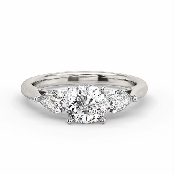 Lilou Three Stone Solitaire Diamond Ring - Svaraa