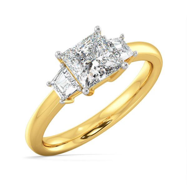 Leila Three Stone Diamond Ring