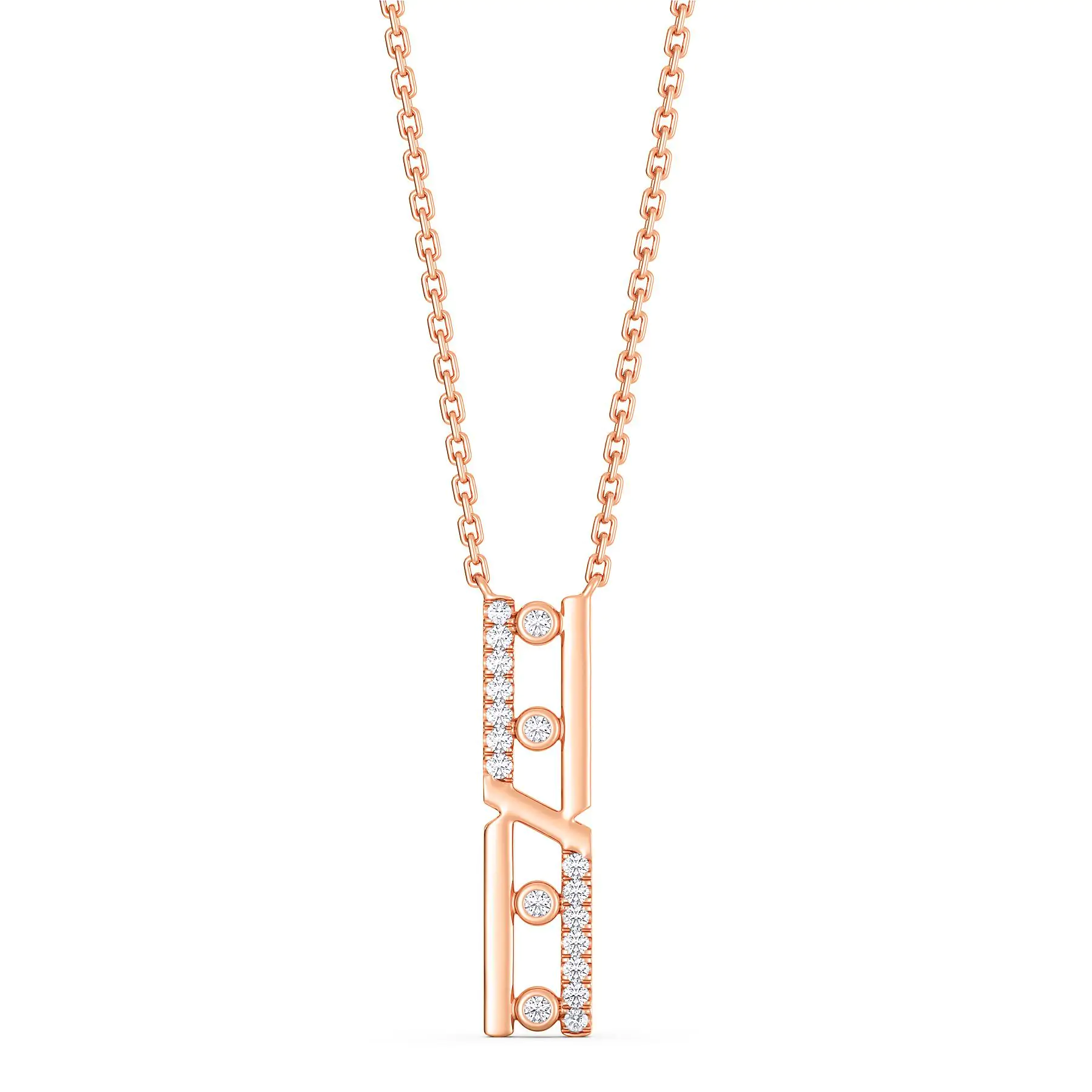 Luciana Uncurled Diamond Necklace Lab-grown diamond NK of SVR in  Gold Metal