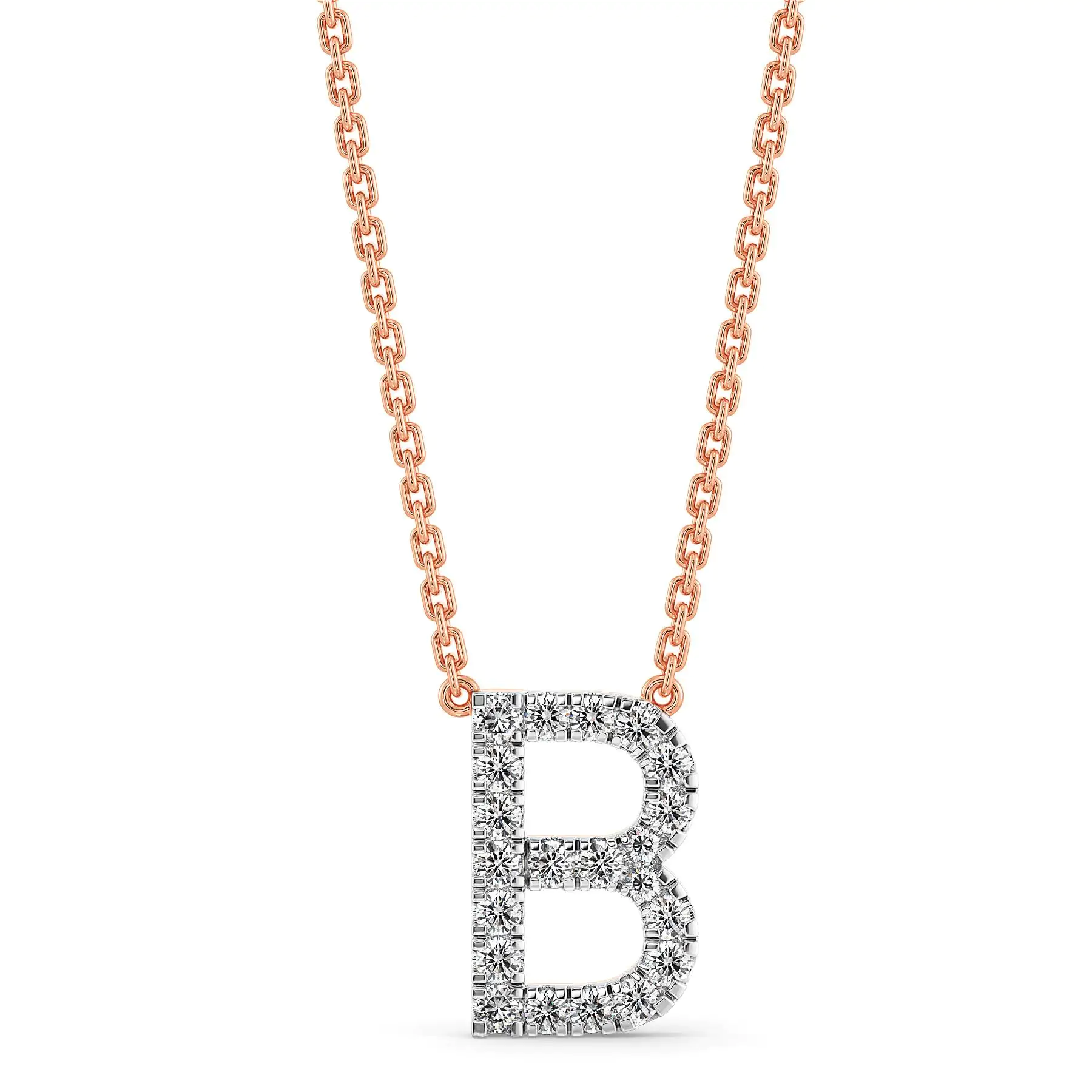 Bella B Alphabet Necklace Lab-grown diamond NK of SVR in  Gold Metal
