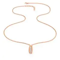 Aarna Uncurled Diamond Necklace Lab-grown diamond NK of SVR in  Gold Metal