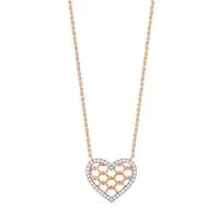 Monarch Heart Diamond Necklace Lab-grown diamond NK of SVR in  Gold Metal