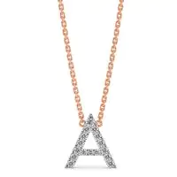Alessa A Alphabet Necklace Lab-grown diamond NK of SVR in  Gold Metal