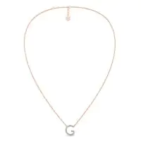 Gia G Alphabet Necklace Lab-grown diamond NK of SVR in  Gold Metal