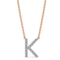 Kamila K Alphabet Necklace Lab-grown diamond NK of SVR in  Gold Metal
